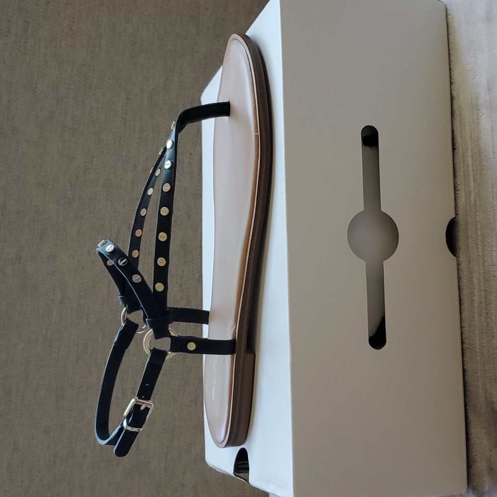 Aldo size 7 new in box Filanna black studded sandal